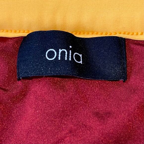 Onia Bikini Swimsuit Velvet Two Piece Laila Marigold Burgundy - Picture 11 of 11